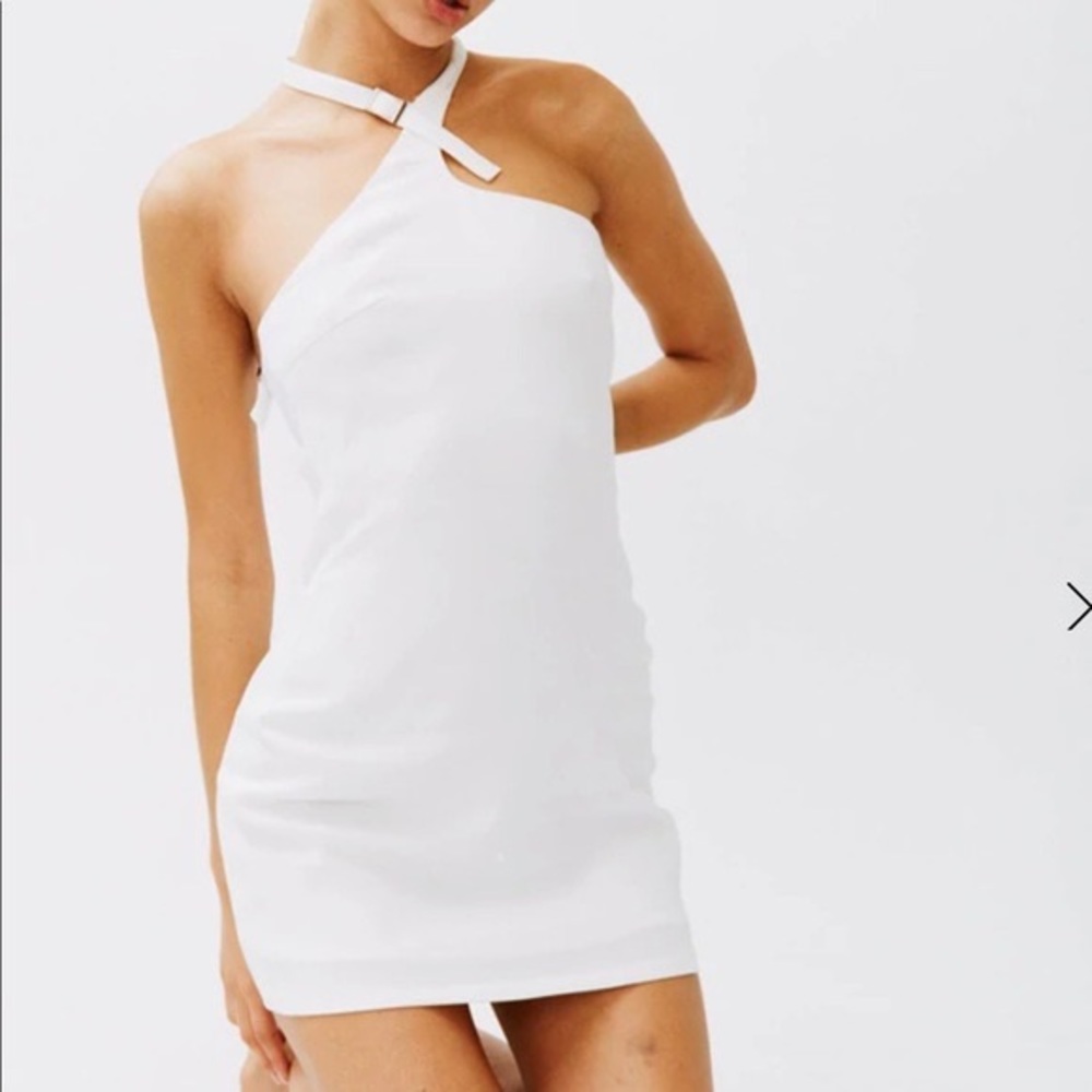 With Jéan White Buckle Dress